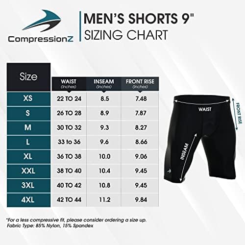 Shorts de compressão compressionz homens - roupas íntimas de compressão para esportes - treino longo, atlético, ciclismo, spandex masculino