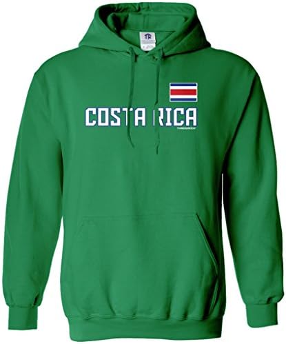 Threadrock feminino Costa Rica National Pride Hoodie Sweatshirt