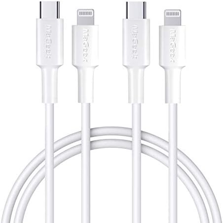 Mageek USB C To Lightning Cable 3ft, [Apple MFI Certified] [2-Pack, 3,3ft] IPhone PD Charger compatível com iPhone 13/13 Pro