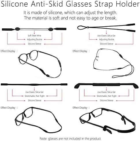 Óculos Soogree Strap Anti-Slip Sports Sunglasses Sunglesses OpyeGlasses Holder tiras para homens mulheres, óculos