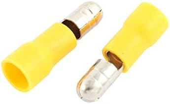 X-Dree 65pcs 12-10 AWG Conector isolado amarelo Terminais de crimpagem masculina MPD5-195 (65pcs 12-10 AWG Terminali A Crimpare