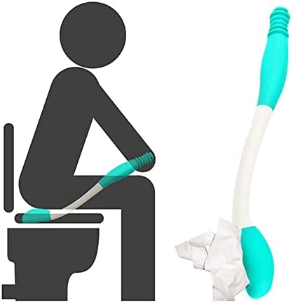 Ferramenta de Auxília de limpeza do banheiro, fundo ergonômico Ajuda do banheiro Comfort Wiper Tissue Grip Autom