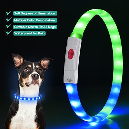 Honiha Light Up Collars Dog com característica multicolor