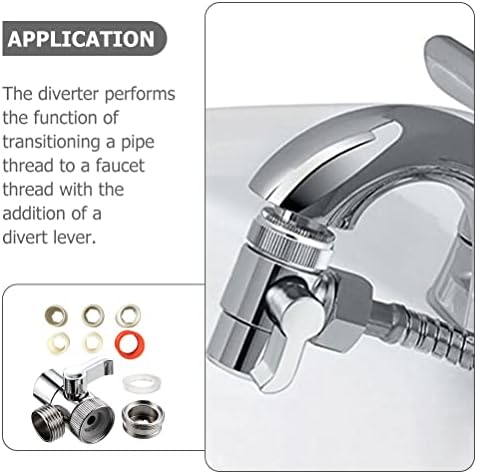 Torpes doiTool 1 Conjunto de 3 vias com adaptadores para o desvio do chuveiro de pia de lavagem externa da bacia de lavagem.