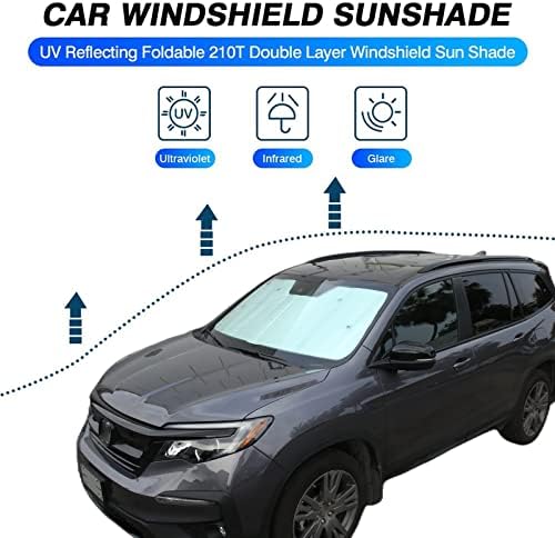 A tonalidade do sol do pára -brisa original para a Honda Pilot 2015 2017 2018 2019 2020 2021 2022 Carroleiro de para -brisa de carros Protetor de sol refletivo Sun Sombs Acessórios