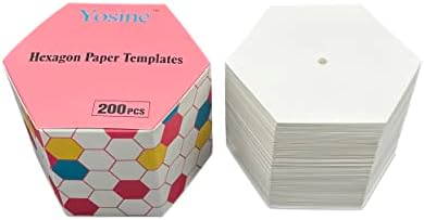 YOSINE 200PCS 2 polegadas papel de papel para colar artesanato de costura de retalhos de retalhos DIY, modelos de colchas para acessórios de acolchoado Ferramentas de criação