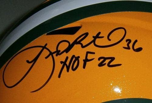 Packers Leroy Butler assinou o capacete de velocidade em tamanho real com 22 JSA CoA Auto - capacetes NFL autografados