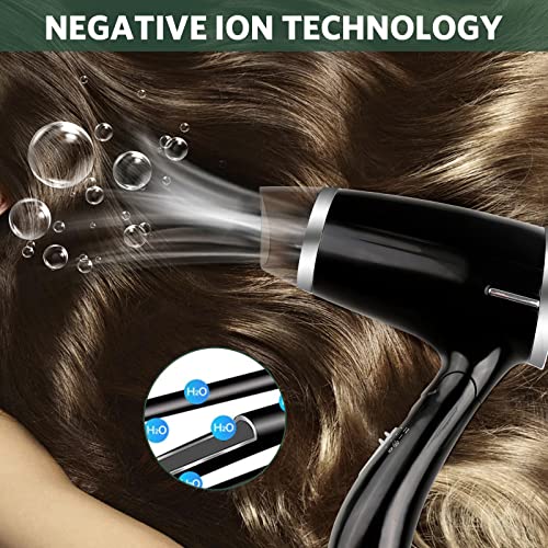Dobrando secador de sopro para viagens Secador de cabelo compacto 1000 a 1200W Profissional Itomic Mulheres Ionic Negativas Secador