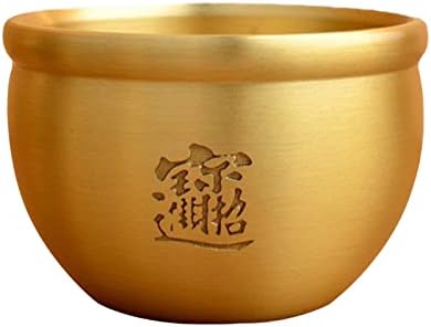 Brass Treasure Bowl Decorativa Feng Shui Bowl Wealth Money Bowl para Decoração de escritório Decoração Presente de abertura