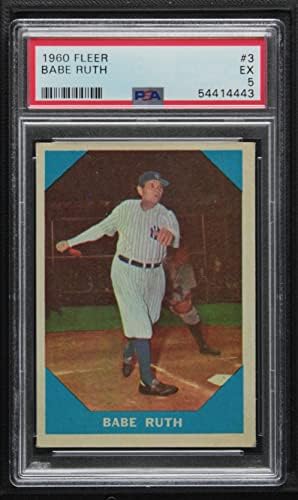 1960 FLEER 3 Babe Ruth New York Yankees PSA PSA 5,00 Yankees