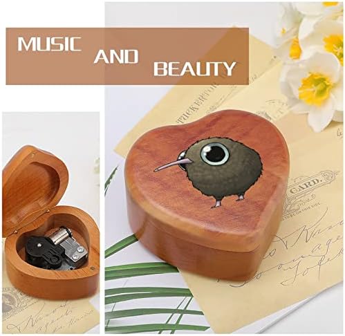 Caixa de música de relógio de pássaro gordo Kiwi