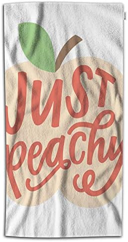 Moslion Peach toalhas de mão 30lx15w polegada apenas pêssego citação de letra de letra de mão toalhas de mão de folha
