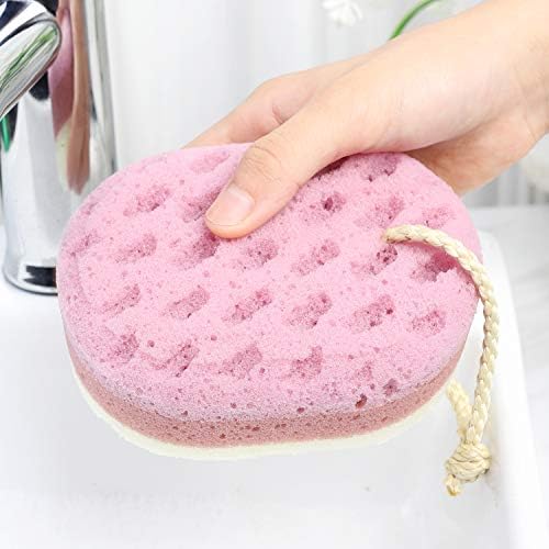 KECUCO 3 PCS Bath Sponge for Mulher, Homens, Adultos, Crianças. Esponja esponja esponja do chuveiro corporal para lavagem de corpo