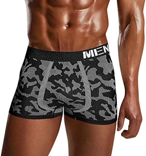Masculino boxers algodão Men Camouflage Impresso Briefro de cintura respirável sexy Low