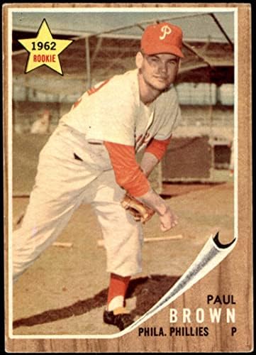 1962 Topps 181 grn Paul Brown Brown Philadelphia Phillies Good Phillies