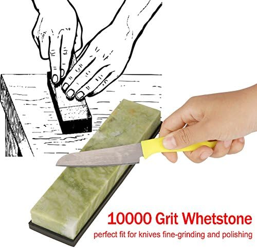 Pedra de moagem de esmeralda natural, 10000 Ferramentas de corte de cozinha de areia Sharpador Pedra de papelão esmeralda natural