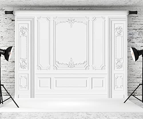 Kate 10 × 6,5 pés de fotografia interna branca cenário vazio quarto clássico foto de fundo de photo estúdio de cenas