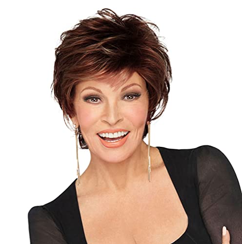 Raquel Welch Chic It Up Short Texturus Pixie Wig de Hairuwear, Cap de tamanho médio, Cacau SS9/30