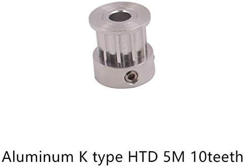Mecânica Smootom K Tipo 10 Dentes 5m Polia de tempo, furo de 6,35 mm 8mm, para cinto HTD, usado na polia linear 10TETH 10T