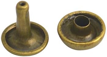 Wuuycoky bronze dupla tampa de cogumelo de garanhão de metal manchas de metal 9 mm e pacote de 6 mm de 60 conjuntos
