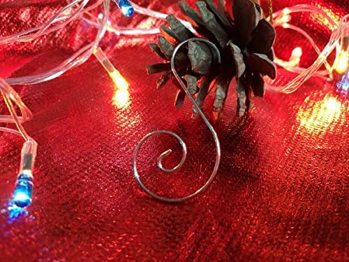 Ornamentos de Natal de Cualfec ganchos cabide de árvore de Natal ótima para decoração de árvores de Natal - 120 / prata