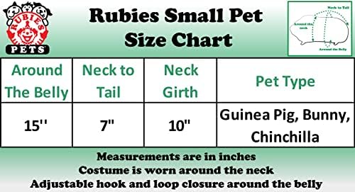 Figurino de pequenos animais de estimação universal de Rubie, como mostrado, extra-pequeno