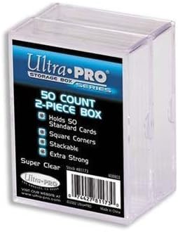 Caixa de armazenamento de cartão transparente de 2 peças Ultra Pro | Possui 50 cartões padrão | 2 caixas por pacote