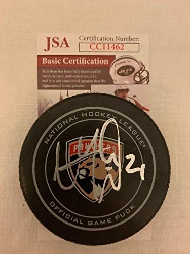 Vincent Trocheck assinou o Florida Panthers Game Official Puck autografou JSA - Pucks autografados da NHL