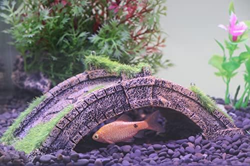 Aqua KT Fish Tank Decor Arch-powridridge com grama para decoração de paisagismo aquário