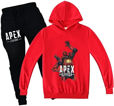 Leeorz meninos meninas Apex Legends Sweatshirts Pullover Tops+Sorto Casual Gráfico de Calças de Justiça para Adolescente