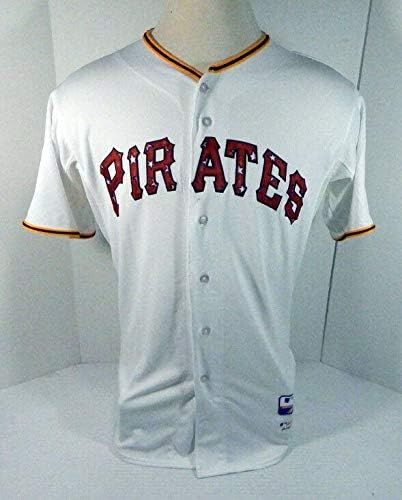 2015 Pittsburgh Pirates Blank Jogo emitiu White Jersey 4 de julho 42 Pitt3673 - Jogo usou camisas MLB
