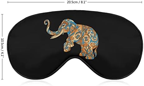Elefante étnico indiano Sleeping Blacefold Mask fofo olho capa engraçada com cinta ajustável para homens homens