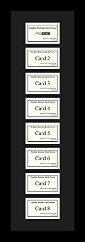 Quadros de imagem criativa 6-2 x 3,5 Abertura do cartão de visita preto com 8 x 22 tapete de preto branco duplo, moldura,
