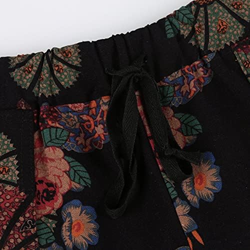 Calça feminina de amikadom calças gráficas para lençóis de linho de linho saco reto perna de verão calças 2023 roupas
