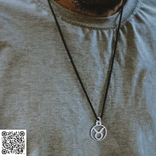 Charme pendente do zodíaco com colar de cordas. Design moderno e minimalista. Presente de jóias originais bonito para