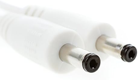 Eshine Interconect Cable - masculino para masculino, 3,5 mm x 1,35 mm, para LED sob iluminação do gabinete com clipes de arame