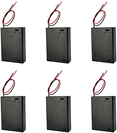 LPDPHANXFKX 4.5V Porta de bateria, 6 PCs 3 AA Battery Box, 3 slot AA Battery Porta, caixa de bateria AA, com cabos e interruptor para DIY e manutenção