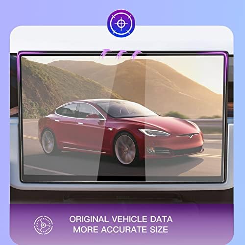 R Ruiya 2021 2022 Tesla Modelo S/Modelo X Protetor de tela de navegação GPS 9H Vidro temperado HD Clear Anti-Glare Anti-Scratch