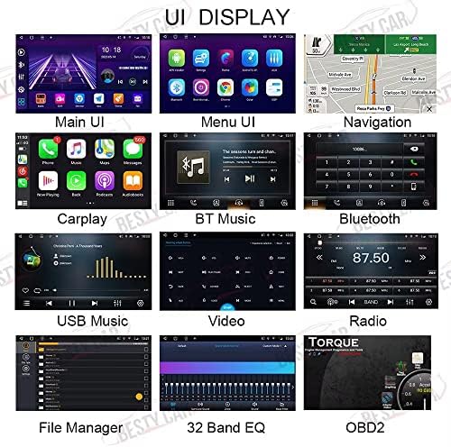 Rádio estéreo do BestyCar 9'Android Car para Toyota Prius XW30 2009-2015 Octa Black Core Android 10.0 TouchScreen CheadUnit suporta
