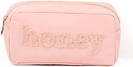 Bolsa de maquiagem de maquiagem rosada bolsa de zíper para bolsas cosméticas sacos de maquiagem espaçosos de maquiagem portátil