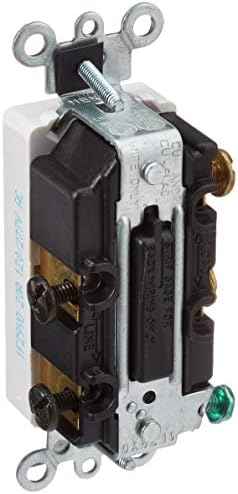 Leviton 5622-2W 20 amp, 120/277 volts, decora mais rocker polo duplo silencioso interruptor, branco