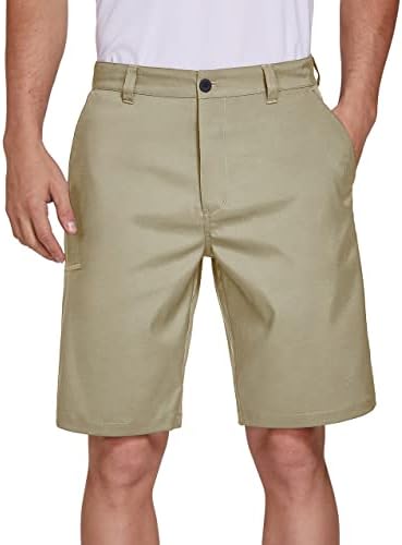 Vestidos híbridos de golfe de Puli masculino casual chino alongamento frontal liso leve seco rápido com bolsos