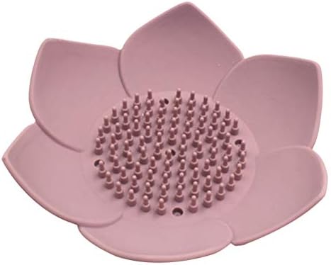 Pétalas de silicone de cabilock 1pc Soopados em forma de sabão criativo portador de sabão em forma de flores Drenando
