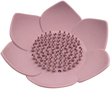 Pétalas de silicone de cabilock 1pc Soopados em forma de sabão criativo portador de sabão em forma de flores Drenando a caixa de sabão sólida Bandeja de sabão de armazenamento artesanal para casa de sabonete para casa de banheiro