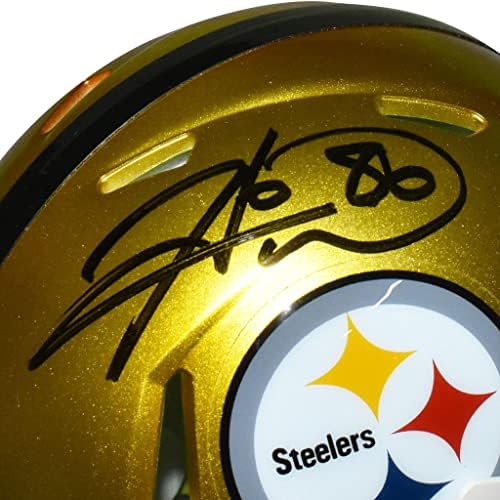Hines Ward autografou Steelers Flash Mini Capacete - assinado à mão & JSA autenticado