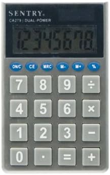 Sentry CA279 calculadora de função padrão de bolso jumbo-chave
