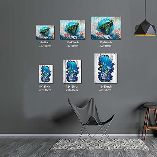 Decoração de parede de tubarão jdkway para meninos quarto banheiro tubarão imagem de parede de parede decoração de praia para banheiro decorações náuticas decoração de peixe de animal marinho de peixe infantil pintura para sala de estar para casa 12x16 polegadas