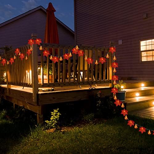 Luzes de corda de Halloween de Halloween de Yunsheng 3pack, luzes de folha e abóbora de 30 pés 60, luz de corda decorativa