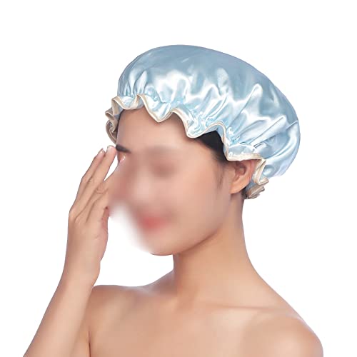 Touca de chuveiro Capinho de cabelo de cor sólido Eva Banta de banho com banda elástica reutilizável à prova d'água para chuveiro de salão de spa