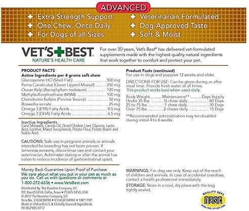Os melhores suplementos de cães de mastigação macia e macia do veterinário | Formulado com glucosamina e condroitina para